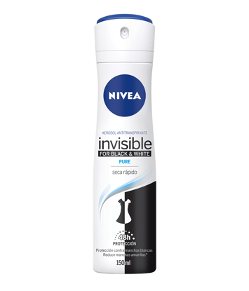 Imagen de Antitranspirante Invisible Black & White Pure 150ml - Nivea