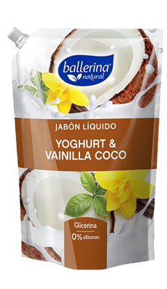 Imagen de Jabón Líquido Yogurt Vainilla y Coco 900ml - Ballerina