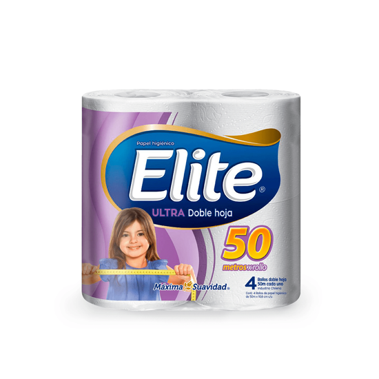 Imagen de Papel Higiénico Elite Ultra Doble hoja 50mx4 - Elite