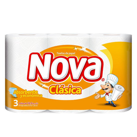 Imagen de Toalla de Papel Nova Clásica 12,5mtx3 - Nova