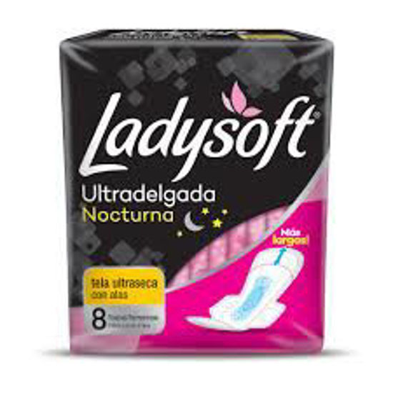 Imagen de Toalla Femenina Ultra Delgada Nocturna 7U Tela Ultraseca- Ladysoft