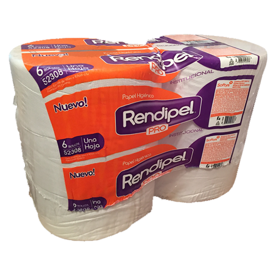 Imagen de Pack 6 Papel Higiénico RENDIPEL 300mt