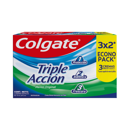 Imagen de Pasta Dental Colgate Triple Acción Pack 3u x 75ml